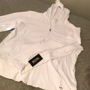 **NWT** White Michael Kors Light Track Jacket